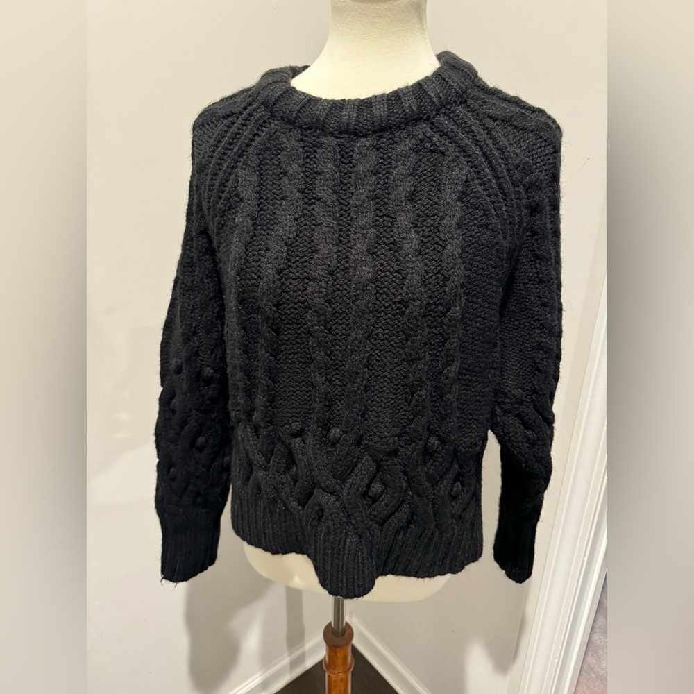 New - Zara size Small - chunky black sweater (tags not included, but never worn)